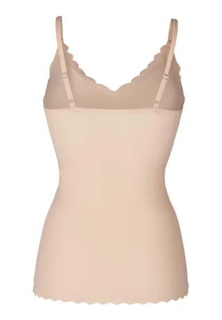 SKINY - Skiny Damen Spaghettishirt herausn. Pads Micro Essentials beige - Gr. - 44