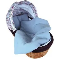 Babydecke BabyLux Babydecke Musselin Kinderwagendecke Kuscheldecke 75x60cm MPM, BabyLux, Blau
