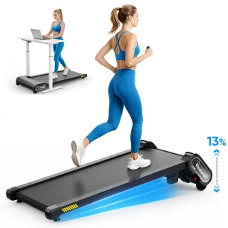 [EU Direct] Akluer H1 Auto Incline Under Desk Walking Pad, 4%-13% Slope Electric Treadmill, 2.5HP Motor, 6 km/h, 150kg C