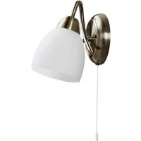 Lindby Wandleuchte Mael, Glas Bronze IP20, 1 x 40 W