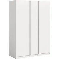 Home affaire Kleiderschrank BENDINGO, Schlafzimmerschrank, Schrank, Garderobenschrank (OTTO BESTSELLER, Garderobe & Schlafzimmer) Breite 130cm, weiß, 3-türig, inkl. 2 Kleiderstangen und 6 Ablageböden