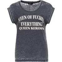 QueenKerosin Print-Shirt Queen Of Fucking Everything (1-tlg) mit Statement-Druck