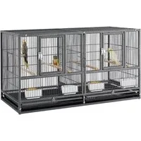 Yaheetech Vogelkäfig, Großer Vogelvoliere Papageienkäfig Doppelkäfig