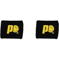 Prince Stirnband x Smiley Schweissband Logo Small schwarz - 2 Stück