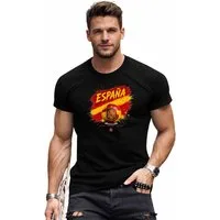 RMK T-Shirt Herren Shirt Rundhals Fußball España Spanien WM 100% Baumwolle