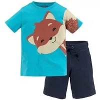KIDSWORLD Shirt & Shorts 2tlg. Set T-Shirt + Sweatbermudas (Set, 2-tlg., 2) FUCHS - Print