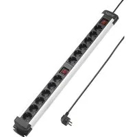 Sygonix 12-fach-Steckdosenleiste mit Aluprofil SY-4538268 Steckdosenleiste, mit 2 Schalter