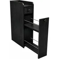 COSTWAY Badkommode, Badezimmerschrank mit Rollen & 2 Schubladen, Rollwagen