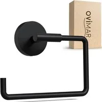 ovimar Toilettenpapierhalter (1-St), aus Edelstahl in Schwarz zur Zum Bohren