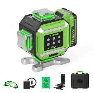 Huepar DP04CG-BT 4D 16 Lines Green Laser Level Bluetooth Phone Control Pulse Mode 5 Level Brightness Adjustment 4x360° S
