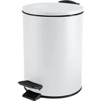spirella Kosmetikeimer ADELAR, Treteimer mit Softclose-Absenkautomatik, herausnehmbarem Inneneimer, Anti-Fingerprint-Beschichtung, matt Finish, 3L, weiß
