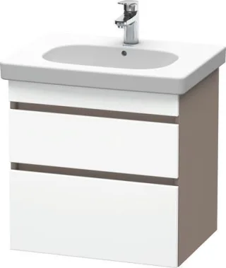 Duravit DuraStyle Waschtischunterbau wandhängend Weiß & Basalt Matt 600x453x610 mm - DS648301843 DS648301843