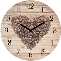 Wallarena Wanduhr Natur - Mehrfarbig - Modern - Vlies - Wohnzimmer