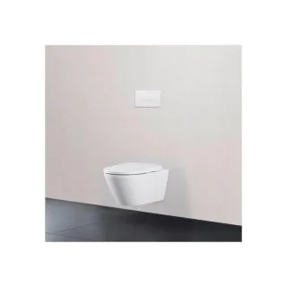 Duravit D-Neo Wand-WC Set 45770900A1 Rimless, Tiefspüler, WC mit WC-Sitz, Durafix Befestigung, Weiß Hochglanz