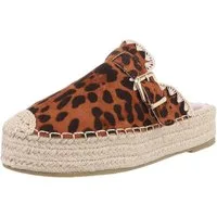 Ital-Design Damen Mules Freizeit Plateausandaletten (88930240) Flach Pantoletten in Braun