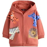 Next Sweater Kapuzenjacke mit Reißverschluss und Print (1-tlg)