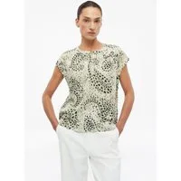 s.Oliver Blusentop Bluse Bluse mit All-over-Print und überschnittenen Schultern