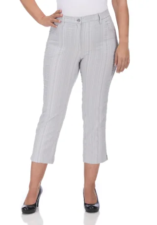 KjBRAND - Bea 7/8 silber gestreift - Gr. - 54
