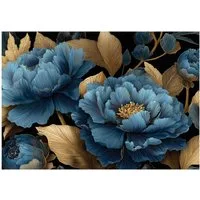 Wallarena Fototapete Blumen Glamour - Mehrfarbig - Elegant - Vlies - Schlafzimmer, glatt, (3 St), 150x105cm