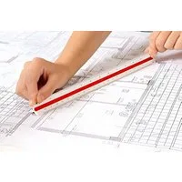 Office Depot Zeichenlineal Dreieckiges Lineal 30 cm/mm und Maßstäbe, 1:1 & 1:25 & 1:25 & 1:33,3 & 1:50 & 1:50