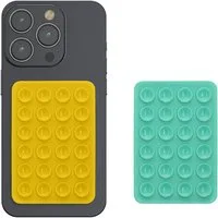 kwmobile Popsockets 2x Silikon Saugnapf Handyhalterung - Handy Halter selbstklebend, (2-tlg., 5,5 x 8cm Universal Halterung für Handyhüllen)