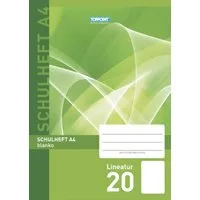 Stylex Schreibwaren Schulheft Schulheft DIN A4 Lineatur 20 blanco