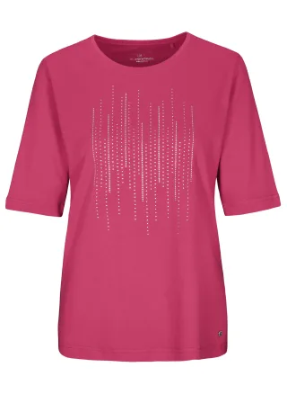 CLARINA - Rdh.-Shirt, Steinchen 444 beere - Gr. - 36