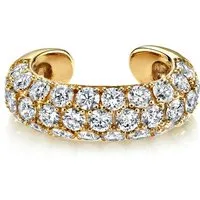 Brandlinger Ohrklemme Cuff Verona (White stone), Silber 925 vergoldet, Weiße Zirkoniasteine