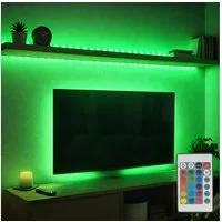 GLOBO LIGHTING LED Dekolicht, LED-Leuchtmittel fest verbaut, Farbwechsel, RGBW LED Band Lichtband dimmbar Fernbedienung Farbwechsel 2er Set