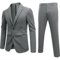 Allthemen Anzug (2 tlg) aus Stretchmaterial Herrenanzug elastisch Anzüge Regular Fit