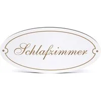 Dekolando Hinweisschild Türschild Oval - Schlafzimmer - Schild 15 x 7 cm - Schilder Türschilde, (1 St)