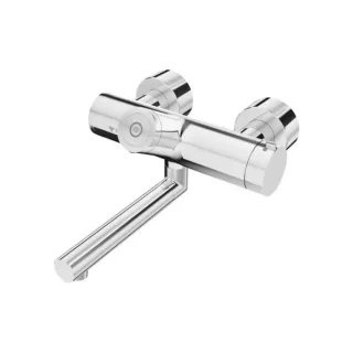 Schell Vitus Wand-Waschtisch-Thermostat 016240699 210 mm, Batteriebetrieb, Mischwasser, verchromt