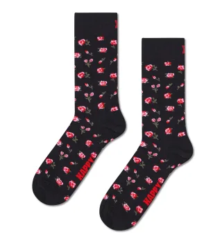 happy socks - Roses Sock Schwarz - Gr. - 38