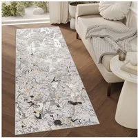 Tapiso Läufer CRYSTAL, rechteckig, Höhe: 8 mm, Kurzflor Flurläufer Schimmereffekt, pflegeleicht, Meterware