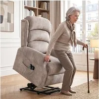 HOMCOM Relaxsessel Holzgriff, Fernbedienung, Seitentasche (Set, 1-St., 1), elektrische Aufstehhilfe, Massagemodus, Wärmefunktion