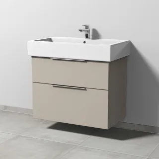 Sanipa 3way Waschtischunterbau zu Duravit Vero Waschtisch mit 2 Auszügen, Kaschmir-Matt UP7171U