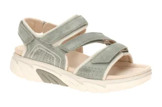 Gabor 86.839.33 ROLLINGSOFT Damen Sandale gr?n pino Keilabsatz Klettverschluss