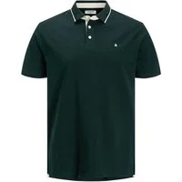 Jack & Jones Poloshirt Jack&Jones Übergrößen Poloshirt dunkelgrün JJEPAULOS