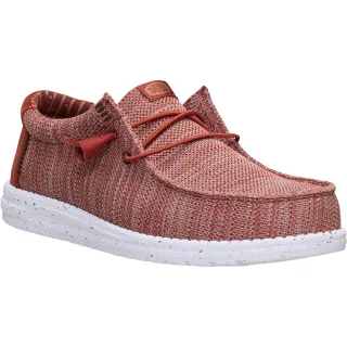 HEYDUDE Wally Stretch Sox Polyester Herren Mokassins in verbranntem Rot/Multi