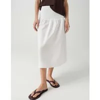 OPUS Midirock aus Popeline mit A-Linie Leichte Transparenz für sommerliche Looks