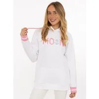 Zwillingsherz Hoodie "Rahel" mit "MOIN" und Anker Stickerei, kontrastfarbigen Ärmelbündchen