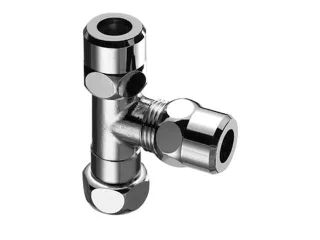 Schell T-Stück mit beweglicher Überwurfmutter 3/8"chrom 041000699