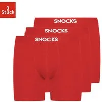 SNOCKS Boxershorts Enge Unterhosen mit längerem Bein Herren Männer (3-St) aus Bio-Baumwolle, ohne kratzenden Zettel, bequem durch längeres Bein