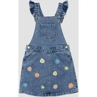 s.Oliver Minirock Latzrock Jeans-Latzrock mit applizierten Blumen