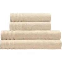 Kleine Wolke Handtuch Set Royal, 4 Stück (2 Handtücher 50/100 cm + 2 Duschtücher 70/140 cm), Frottier (Set, 4-St), Uni Farben, mit Bordüre, weich, in verschiedenen Sets erhältlich