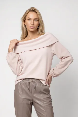 monari - Pullover mit Carmen-Ausschnitt rosewater - Gr. - 34
