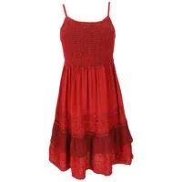 Guru-Shop Midikleid Besticktes indisches Boho Kleid, Sommerkleid,.. alternative Bekleidung