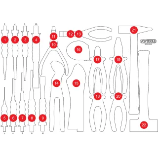 KS Tools Leere Schaumstoffeinlage zu 811.2022 - 811.2022-97