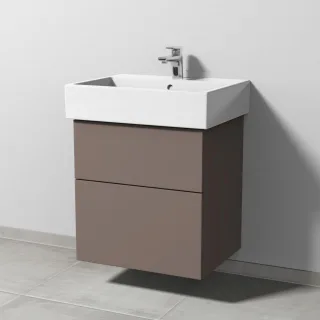 Sanipa 3way Waschtischunterbau zu Duravit Vero Air Waschtisch mit 2 Auszügen, Taupe-Matt SP4331T