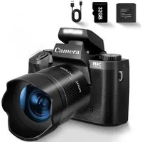 Fine Life Pro Digitalkamera, 4K 64MP-Kamera, 4,0Touchscreen, 16X digitalem Zoom Superzoom-Kamera